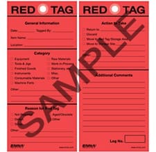 5S Event Red Tag