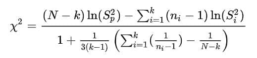 Bartlett test