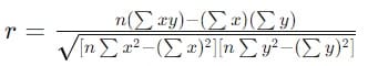 Calculating the Correlation Coefficient
