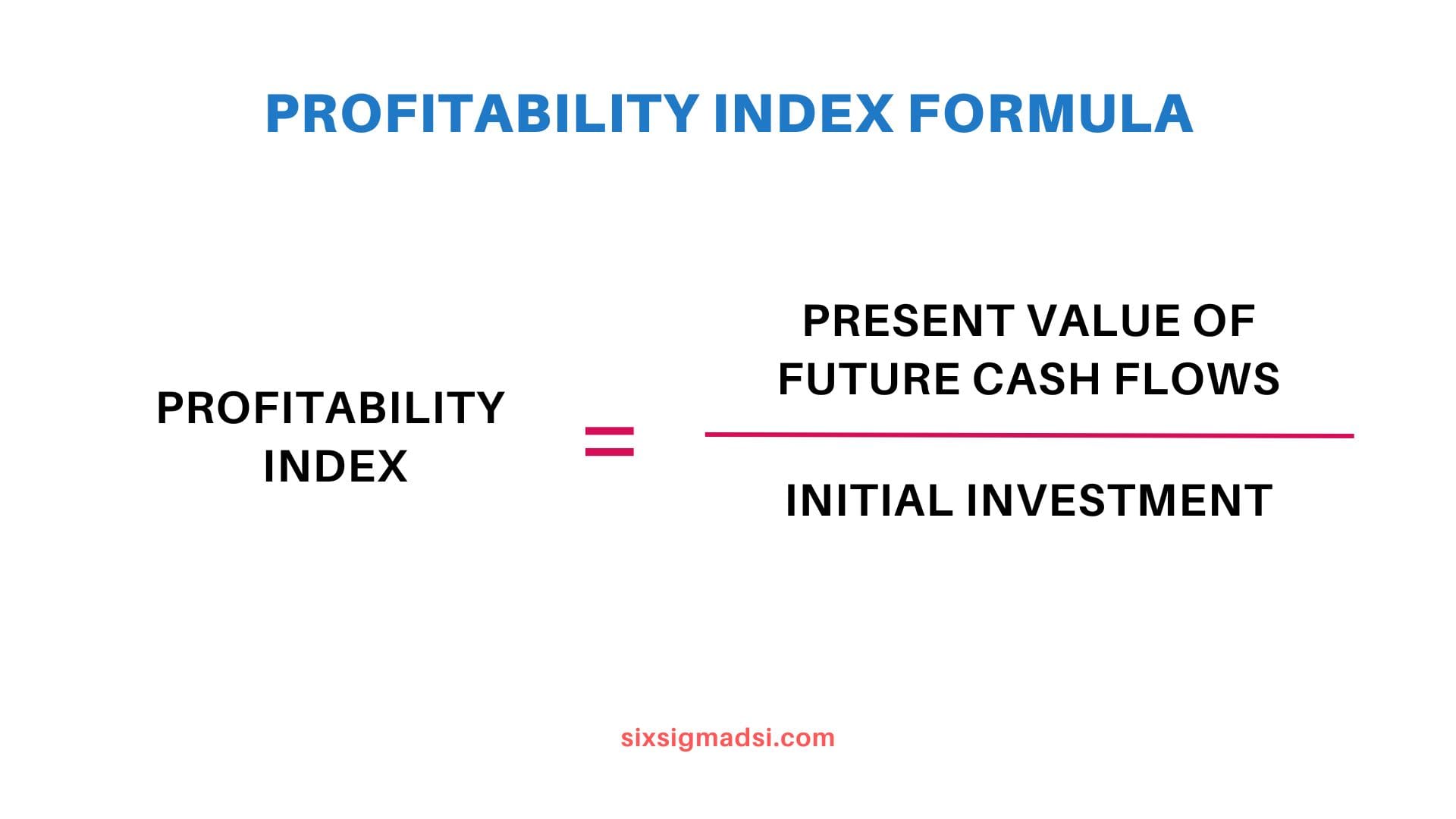 What is the formula for PI in business?